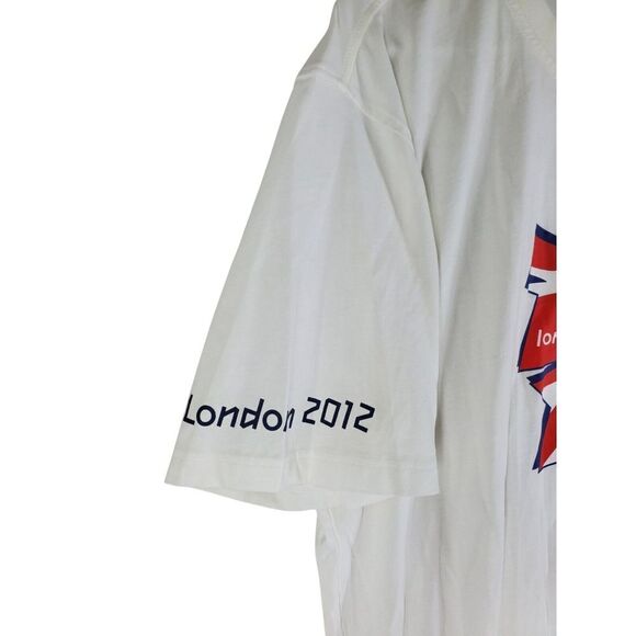 Vtg Adidas London 2012 Olympics T-shirt Men XL Red Multi Graphic SS Crewneck NWT - Picture 5 of 14